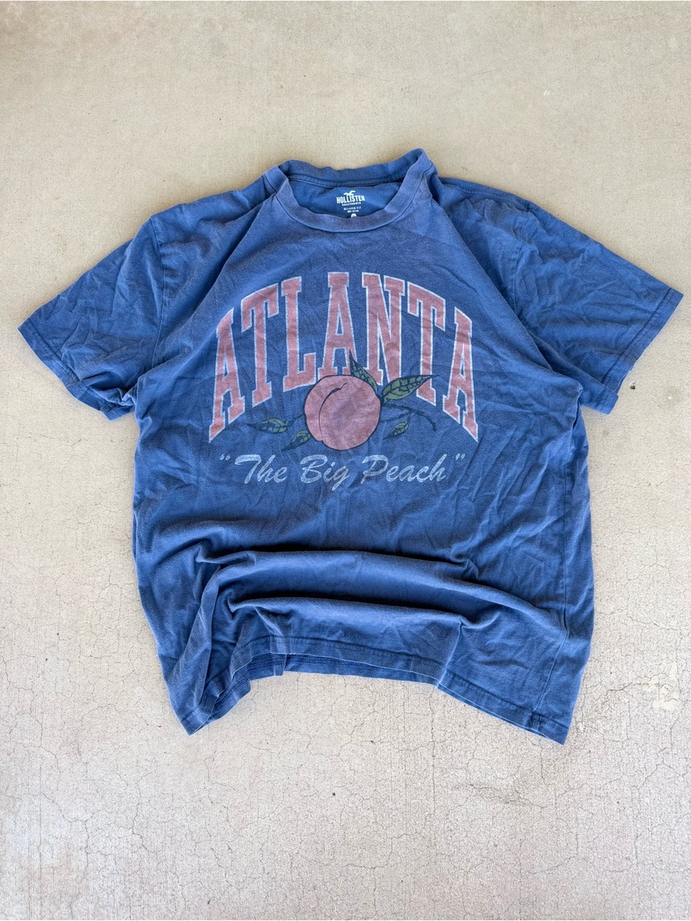 Hollister Atlanta “The Big Peach” Graphic T-Shirt Blue Large